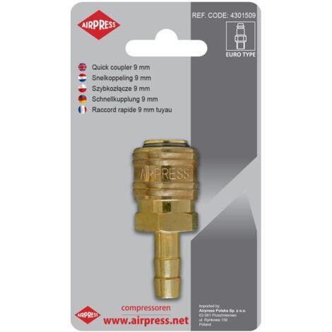 Raccord rapide avec sortie de tuyau de 9 mm - AP 4301509