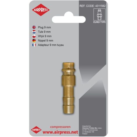 Raccord rapide avec sortie de tuyau de 9 mm - AP 4311562