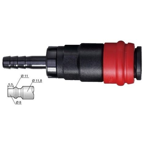 RACCORD RAPIDE COUPLEUR AIR M7 (MIGHTY SEVEN) QUEUE DE 8 mm