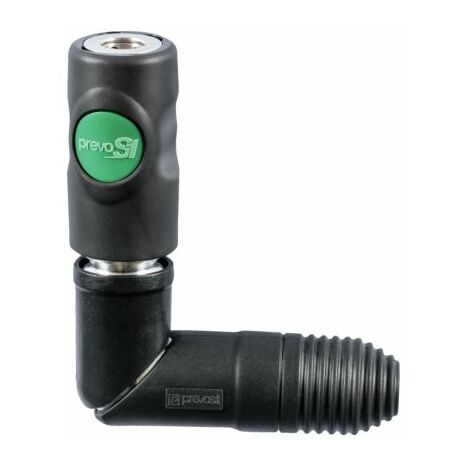 Raccord rapide de sécurité pivotant PREVOST, Filetage vers Femelle G 3/8 Femelle 3/8pouces Euro 7.2, Euro 7.4 en Corps ( Prix pour 1 )