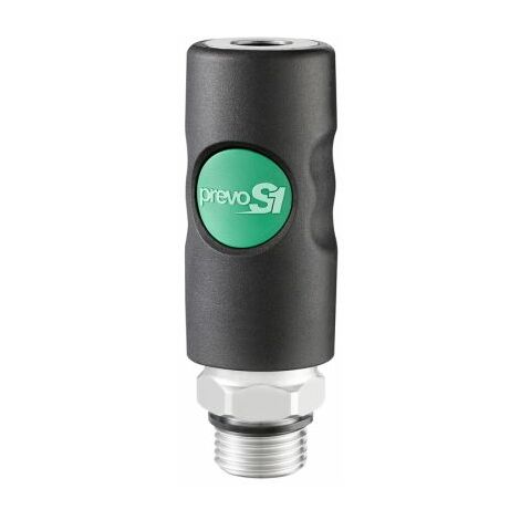 Raccord rapide de sécurité PREVOST, Filetage vers Mâle G 1/2 Mâle 1/2pouces Euro 10,4 en Corps Composite ( Prix pour 1 )