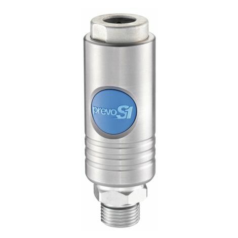 Raccord rapide de sécurité PREVOST, Filetage vers Mâle G 1/2 Mâle 1/2pouces ISO B11 en Acier inoxydable ( Prix pour 1 )