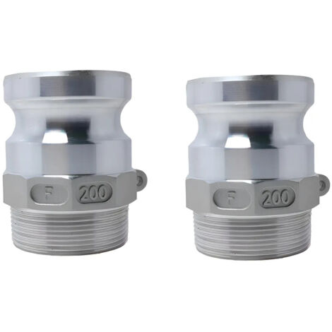 Raccord rapide en aluminium 2 ports Camlock F200 gris