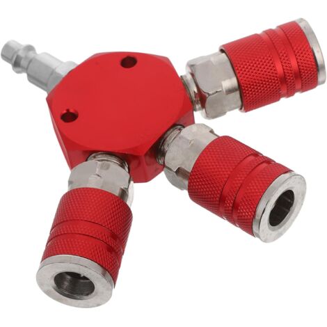 Raccord rapide en aluminium rouge pour tuyau de compresseur d'air