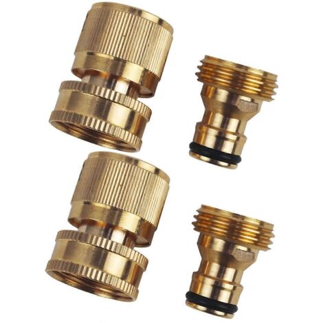 Raccord rapide fileté en laiton 3/4 po, raccord d'eau de jardin européen
