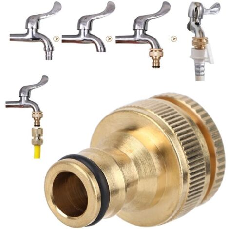 Raccord Rapide Laiton 3/4 pour Tuyau d'Arrosage Jardin et Maison