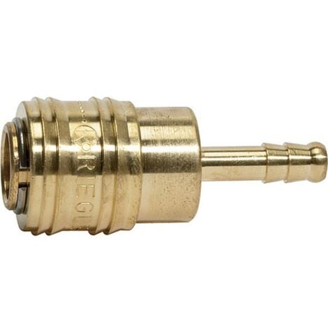 Raccord rapide laiton diamètre nominal 7,2 mm douille Ø intérieur tuyau 6mm RIEGLER 1 PCS