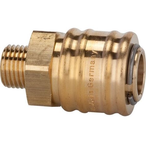 Raccord rapide laiton diamètre nominal 7,2 mm filetage mâle F1/4" RIEGLER 1 PCS