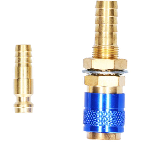 Raccord Rapide Laiton M10 Bleu pour Torche de Soudage TIG et Équipement de Soudage
