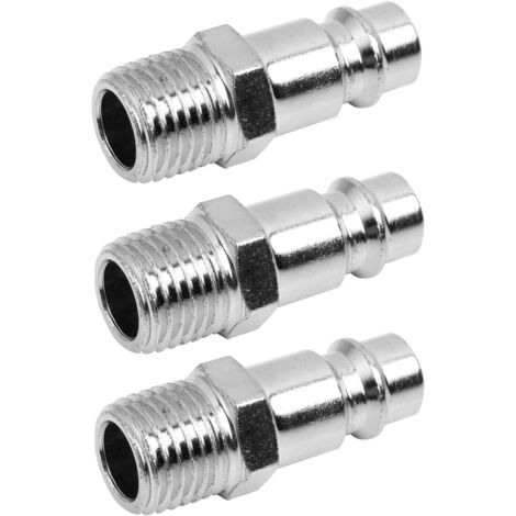 Raccord Rapide Mâle Euro 1/4 Conique Téfloné pour Air Comprimé, Embout Compresseur avec Tuyau Pneumatique -