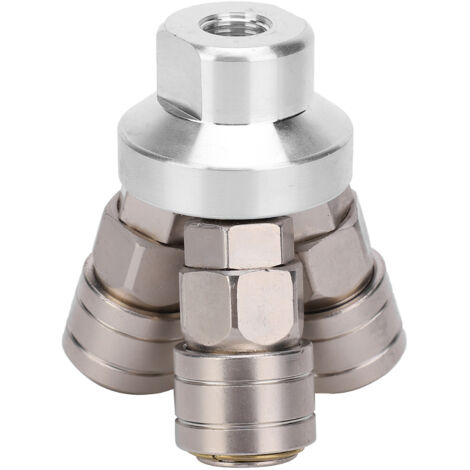 Raccord Rapide Pneumatique 3 Voies Femelle Chromé G1/4 Type C SMV