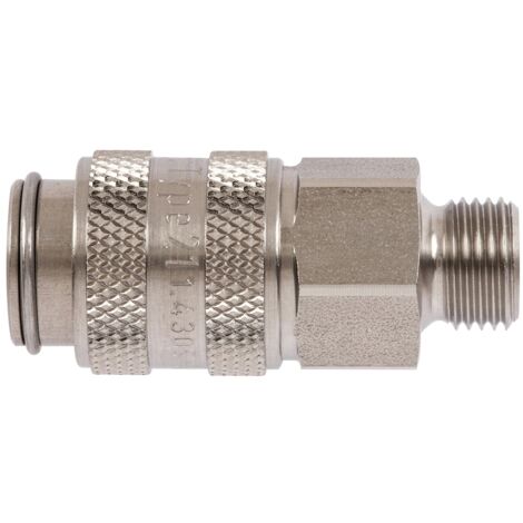 Raccord rapide pneumatique Legris, Filetage femelle vers Femelle 1/8 in Male 16mm 1/8pouces Européen, Profil rectus en ( Prix pour 1 )