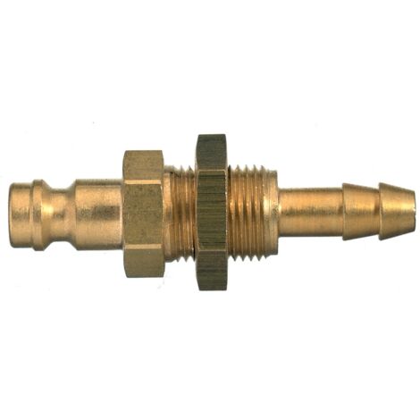 Raccord rapide pneumatique Legris, Filetage femelle vers Femelle Européen, Profil rectus en Laiton nickelé ( Prix pour 1 )