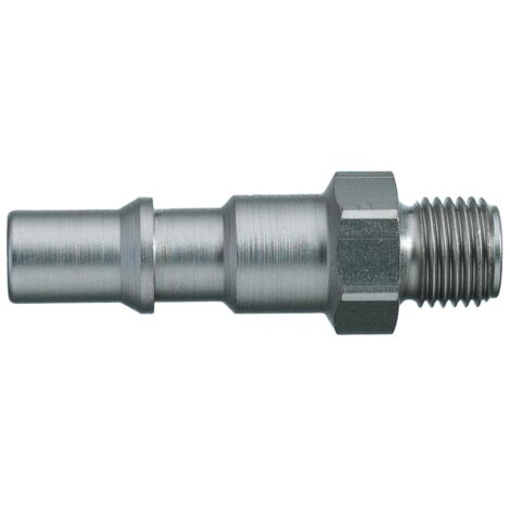 Raccord rapide pneumatique Legris, Filetage Mâle vers Mâle BSPP 1/4 in Male 1/4pouces ISO 6150 C, ISO C en Aluminium ( Prix pour 1 )