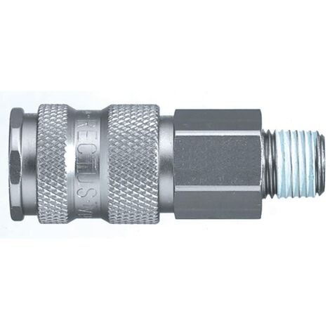 Raccord rapide pneumatique Legris, Filetage Mâle vers Mâle BSPP 1/4 in Male 23mm 1/4pouces Européen, Profil rectus en ( Prix pour 1 )