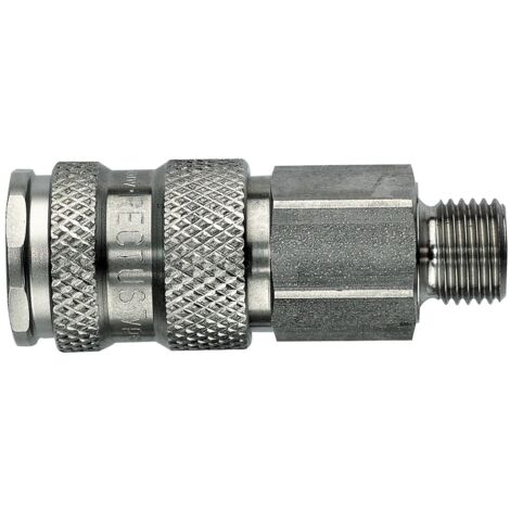 Raccord rapide pneumatique Legris, Filetage Mâle vers Mâle BSPP 1/4 in Male 23mm 1/4pouces Européen, Profil rectus en ( Prix pour 1 )