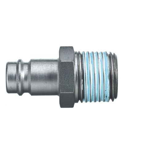 Raccord rapide pneumatique Legris, Filetage Mâle vers Mâle BSPT 1/2 in Male 1/2pouces Européen, Profil rectus en Acier ( Prix pour 1 )