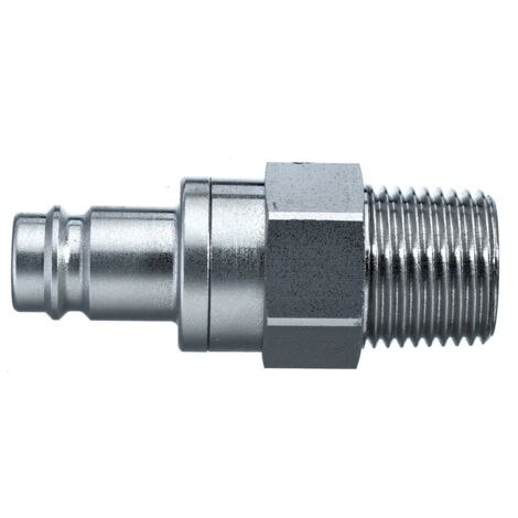 Raccord rapide pneumatique Legris, Filetage Mâle vers Mâle BSPT 1/2 in Male 1/2pouces Européen, Profil rectus en Laiton ( Prix pour 1 )