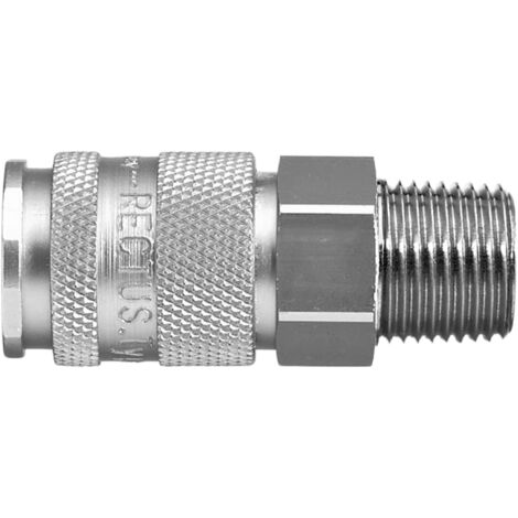 Raccord rapide pneumatique Legris, Filetage Mâle vers Mâle BSPT 1/2 in Male 27mm 1/2pouces Européen, Profil rectus en ( Prix pour 1 )