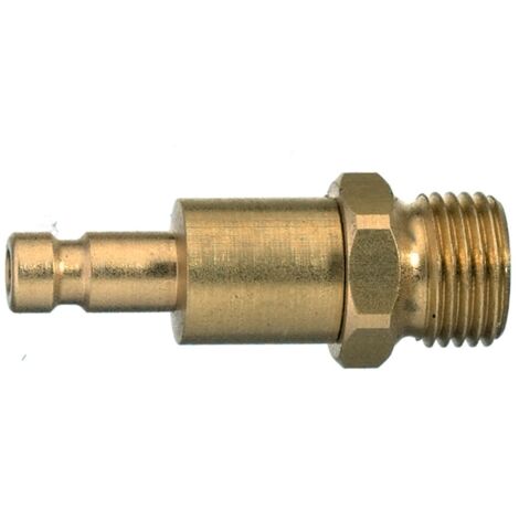 Raccord rapide pneumatique Legris, Filetage Mâle vers Mâle G 1/8 Mâle 1/8pouces Profil rectus, Walther en Laiton nickelé ( Prix pour 1 )