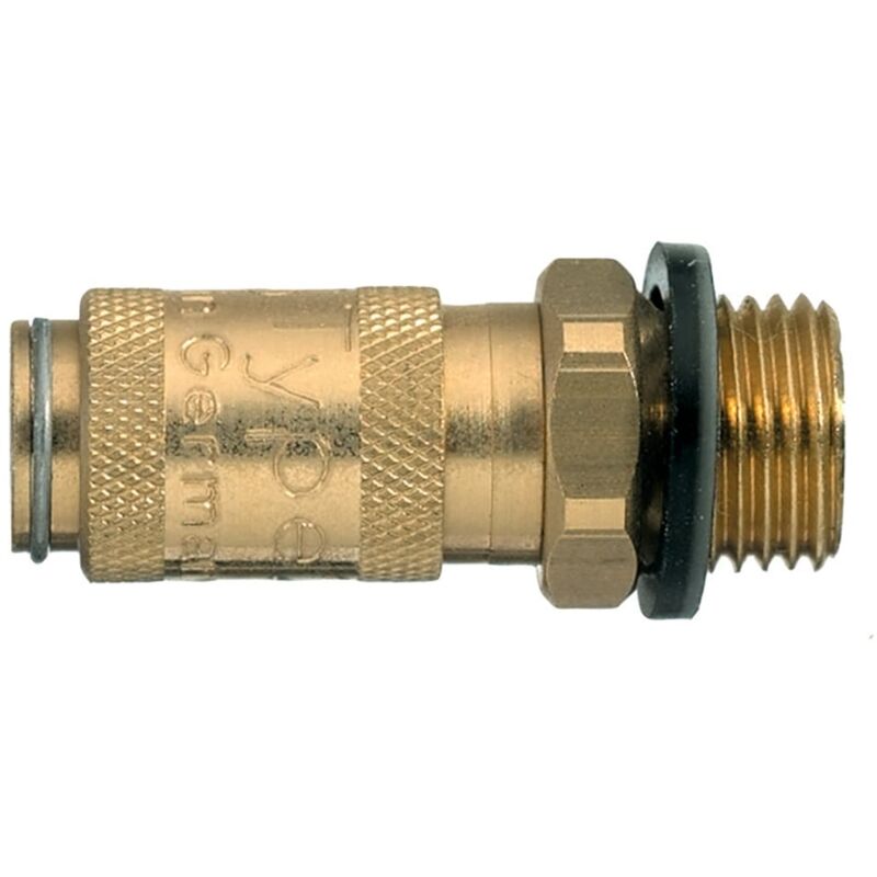 Legris - Raccord rapide pneumatique Filetage Mâle vers Mâle M5 Mâle 10mm 5mm Profil rectus, Walther en Laiton nickelé ( Prix pour 1 )