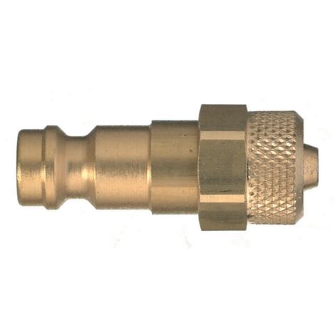 Raccord rapide pneumatique Legris, Tuyau cannelé vers Femelle, Mâle 10mm Européen, Profil rectus en Laiton nickelé ( Prix pour 1 )
