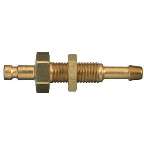 Raccord rapide pneumatique Legris, Tuyau cannelé vers Femelle, Mâle Profil rectus, Walther en Laiton nickelé ( Prix pour 1 )