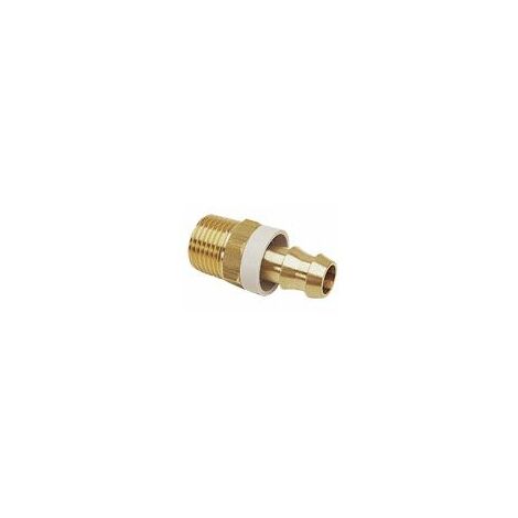 Raccord rapide pneumatique Legris, Tuyau cannelé vers Mâle R 3/8 Mâle 16mm 3/8pouces ATEX, PED 97/23/CE en Laiton ( Prix pour Boîte de 10 )
