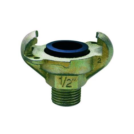Raccord rapide pneumatique RS PRO, Filetage vers Mâle G 3/4 Mâle 3/4pouces Adaptateur chargeur en Fer ( Prix pour 1 )