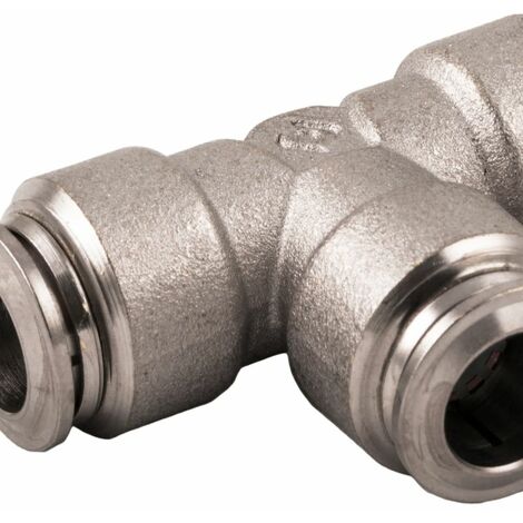 Raccord rapide pneumatique RS PRO, Tube 8mm en Laiton nickelé ( Prix pour Paquet de 10 )