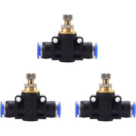 Raccord rapide pneumatique, soupape de décharge d'accélérateur, coudes pneumatiques, filetage mâle 6 mm, raccords pneumatiques à insertion rapide, raccords rapides