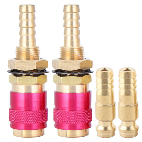 Raccord rapide pour torche de soudage TIG, raccord rapide eau/gaz, tuyau M8, matériau en laiton