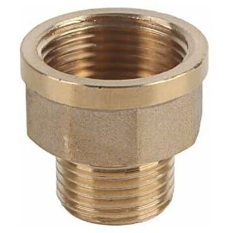 Raccord rapide pour tuyau d'arrosage, adaptateur réducteur à douille hexagonale, connecteur de tuyau d'arrosage en laiton, filetage mâle 1/2" vers filetage femelle 3/4" (paquet de 4)