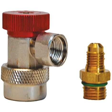 Raccord rapide R134a HP 90° M1/4" à robinet spécial climatisation véhicule - AC 9191 - CLAS Equipements