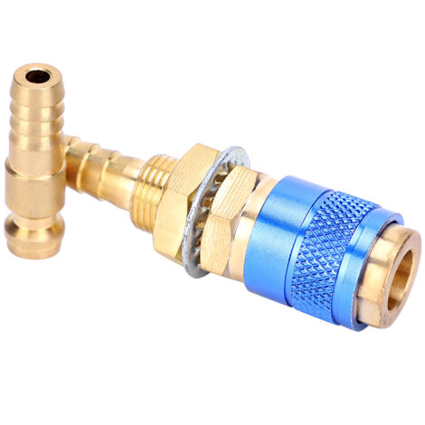 Raccord rapide refroidi eau/gaz 8mm pour torche soudage MIG TIG (Bleu)