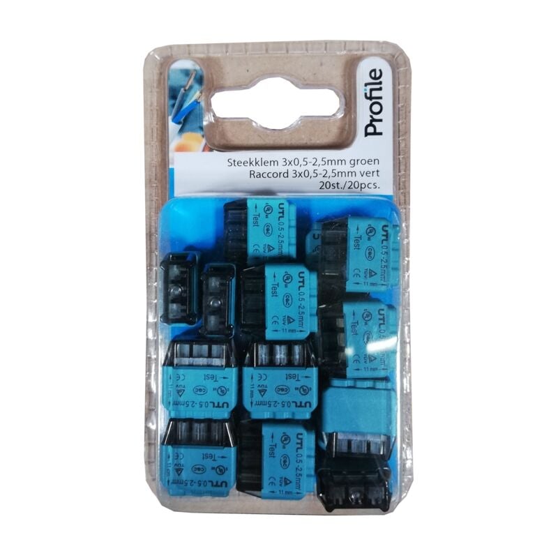 Raccord Rapide 3x2.5mm Vert X20 Profile 545820204