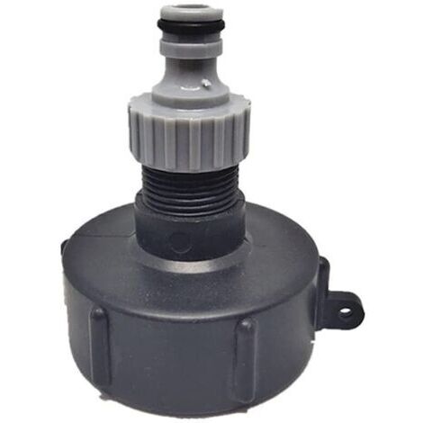 Raccord rapide UlisemNipple pour réservoir 1000 L, raccord de robinet IBC S60X6, raccord multi-réservoirs, raccord de tuyau adaptateur pour réservoir IBC (sortie plastique, 3/4')