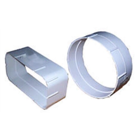 Raccord Rond PVC Blanc 100 Sortie Gaz 110111 Réf.
