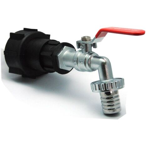 Raccord s60s6 en polypropylène robinet laiton sortie 32mm, embout male cannelé 25mm