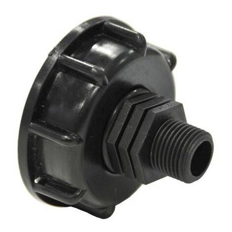 Raccord S60x6  avec embout male fileté 1/2" - 15x21