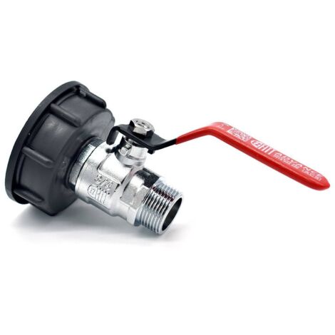 Raccord S60x6 avec robinet en laiton à boisseau sphérique sortie filetée 3/4'' BSP  20x27