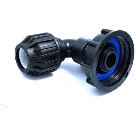 Raccord S60x6 avec sortie pression coudée 32mm