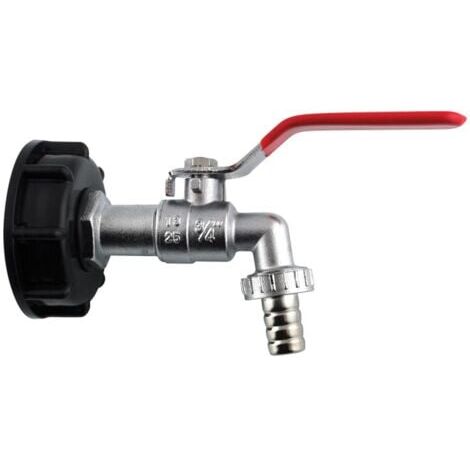 Raccord S60x6 avec vanne pour cuve IBC
