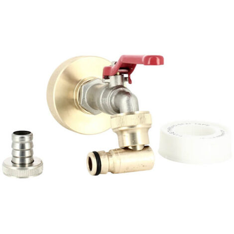 Raccord S60X6 Laiton - Robinet ECO laiton 15 mm + Nez articulé