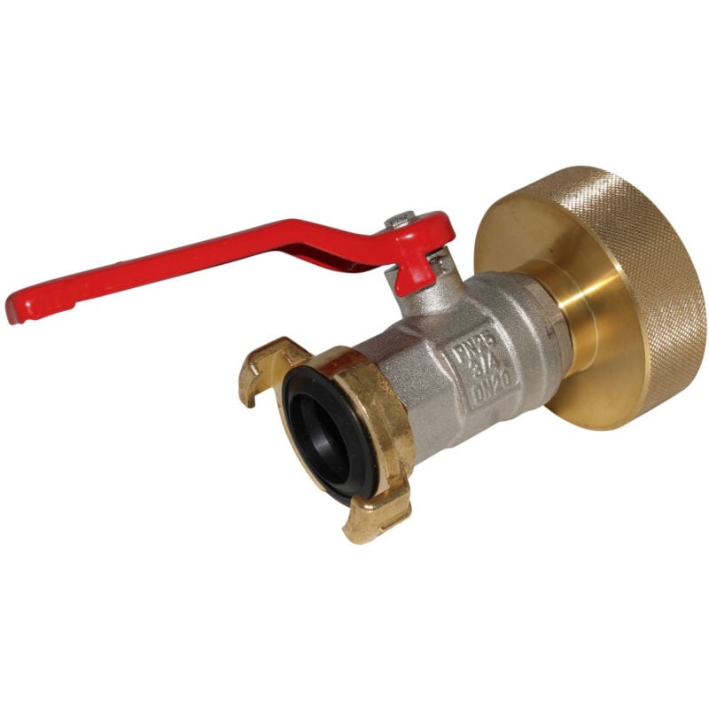 Multicuves - Raccord S60X6 laiton - Vanne 1/4 de tour laiton et raccord express