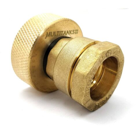 Raccord S60x6 - pression 32mm tout en laiton