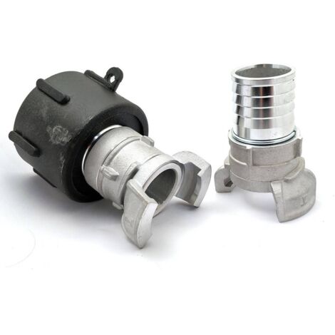 Raccord S60x6 - symétrique Guillemin à verrou  DN32 et demi raccord avec douille annelée 35mm