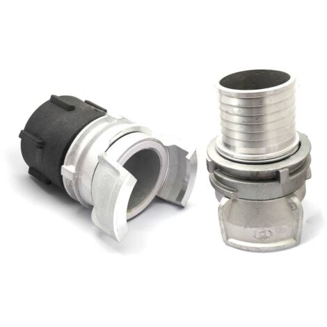 Raccord S60x6 - symétrique Guillemin à verrou  DN50 et demi raccord avec douille annelée 55mm