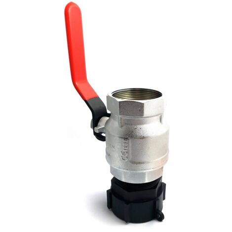 Raccord S60x6 - vanne à boisseau sphérique en laiton chromé sortie femelle 2 pouces