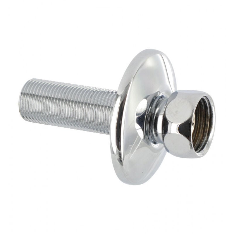 Raccord sanitaire mural droit mâle 12x17, femelle 15x21, la paire.